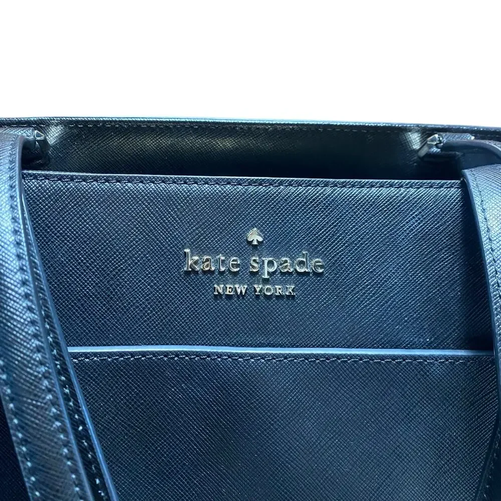 Kate Spade New York Staci Large Laptop Tote Leather Handbag Black
